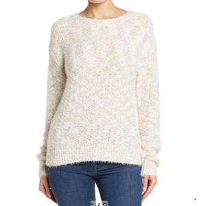 Olivia Skye Olive/Peach Marble Sweater - Large